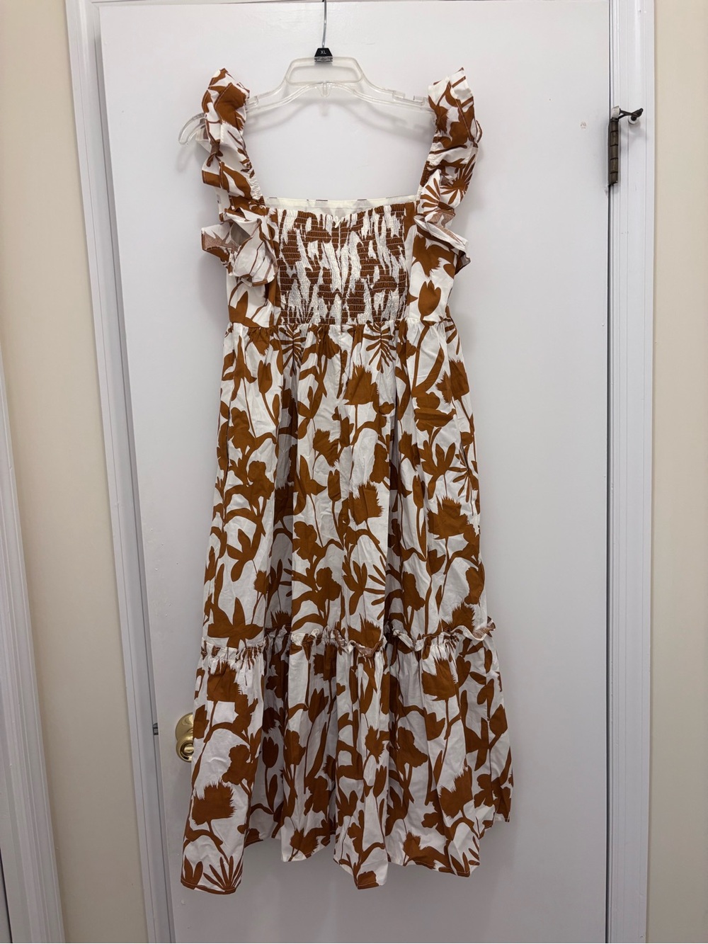 Petal and Pup White and Dark Orange/Brown Floral Sundress - Picture 2 of 6